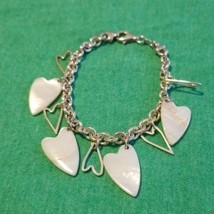 Sterling silver heart bracelet size 7 1/2